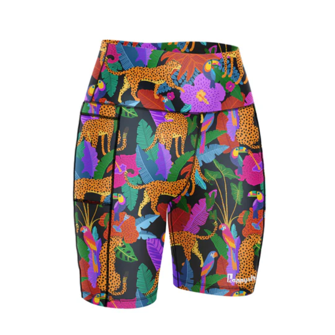Happy Stride Fitted Shorts - Exotic Tropic