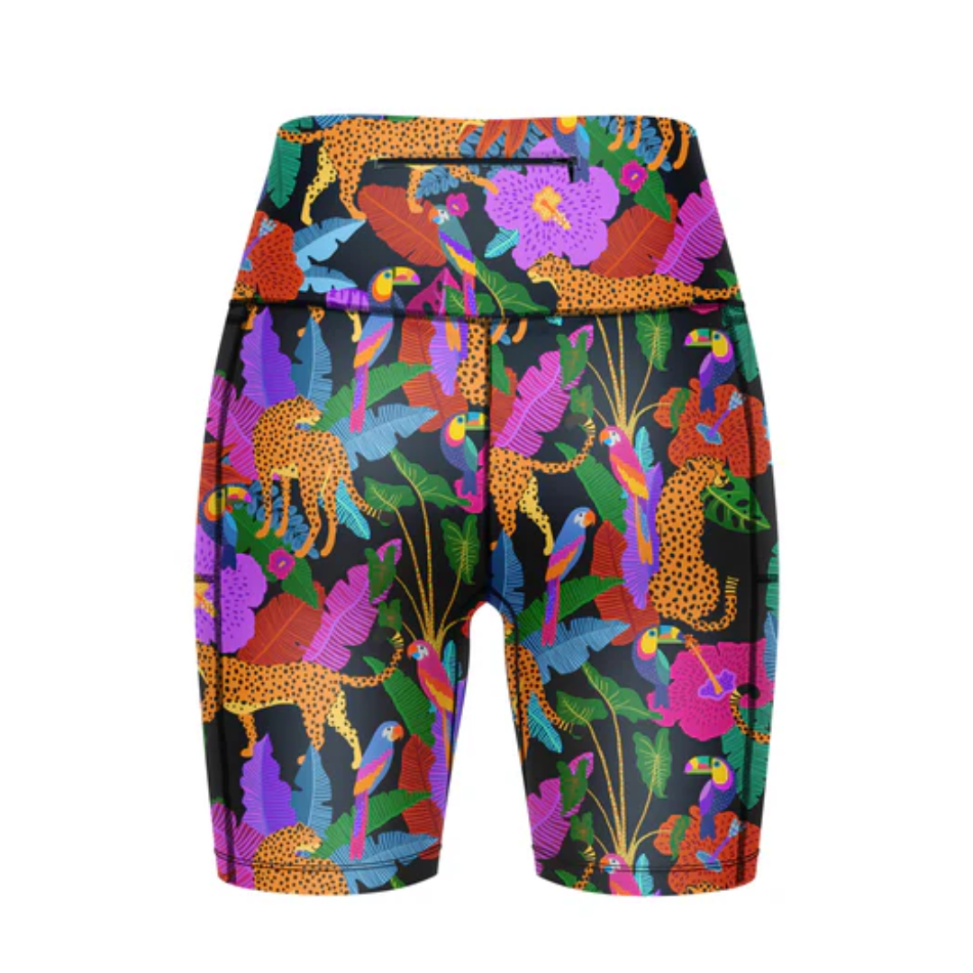 Happy Stride Fitted Shorts - Exotic Tropic