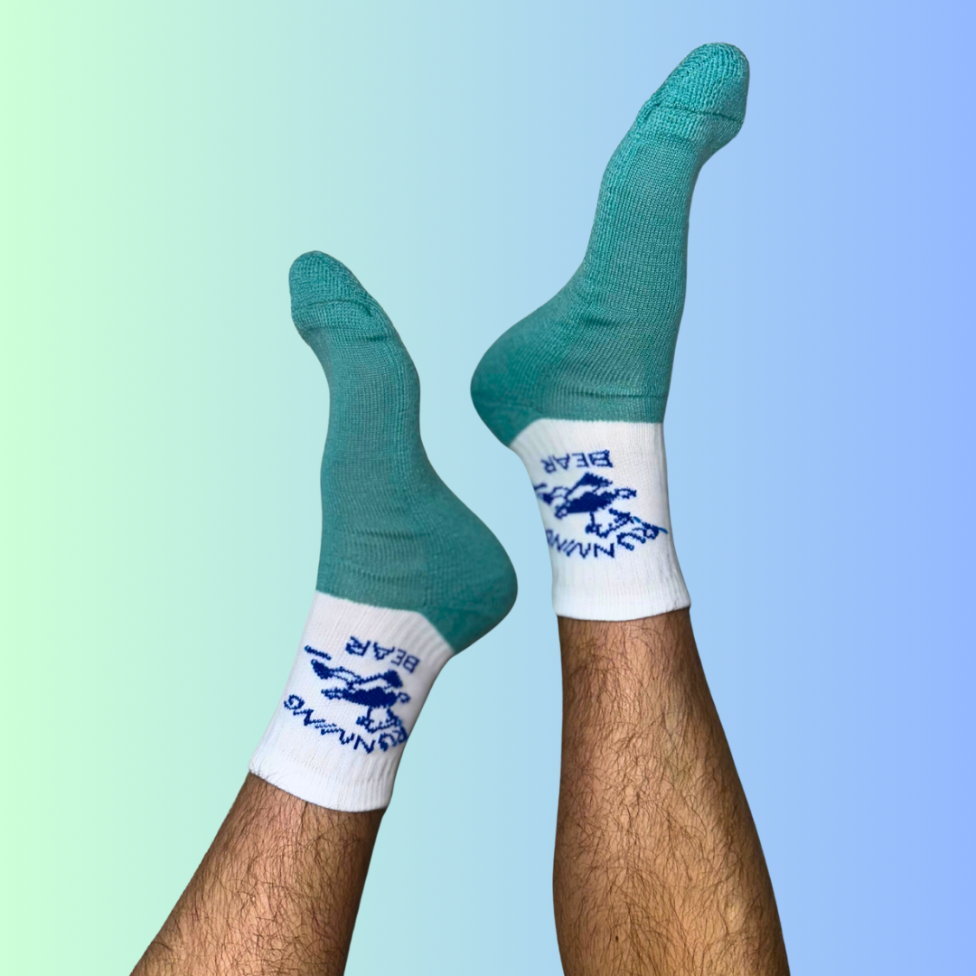 Running Bear Socks - Mint