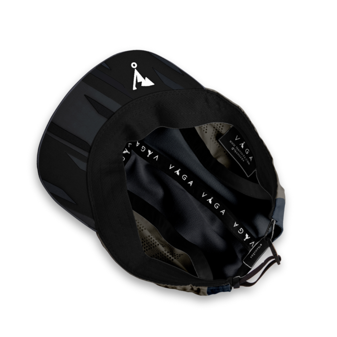 vaga wind resistant feather racing cap black charcoal