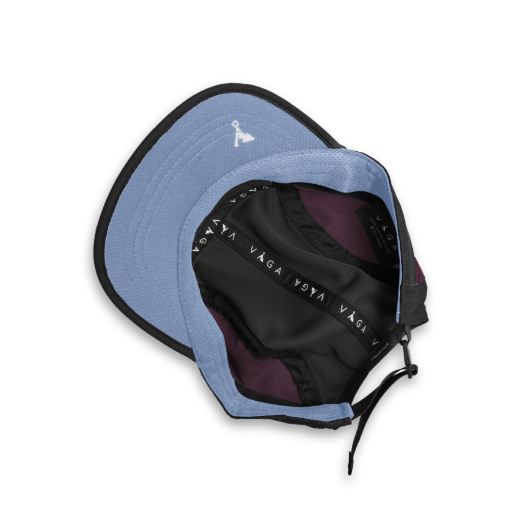 vaga club cap charcoal black plum postal blue