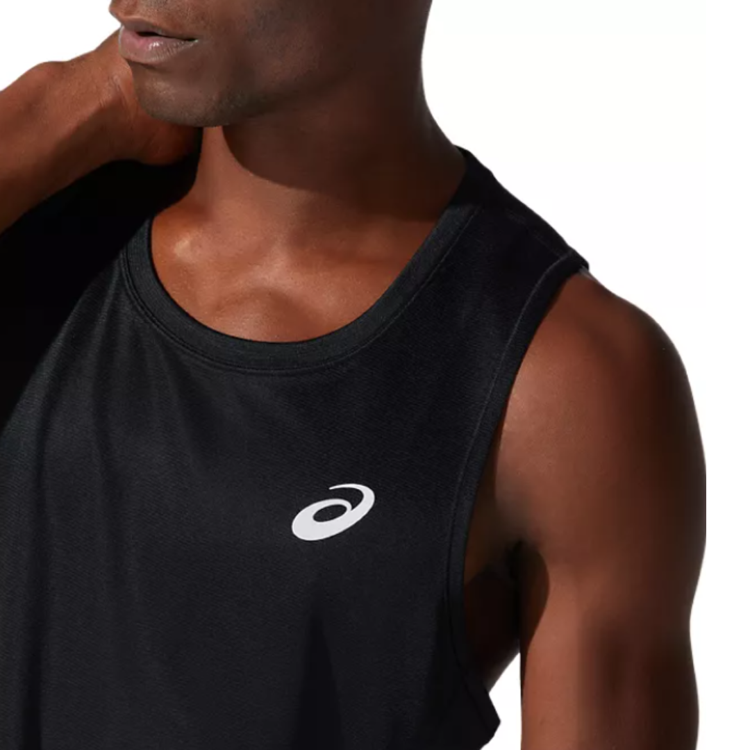 black mens running vest