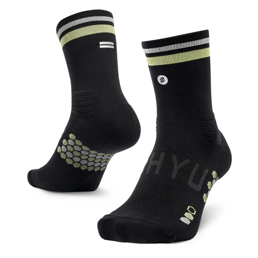 SHYU Racing Socks - Half Crew - Black/Olive/Smoke