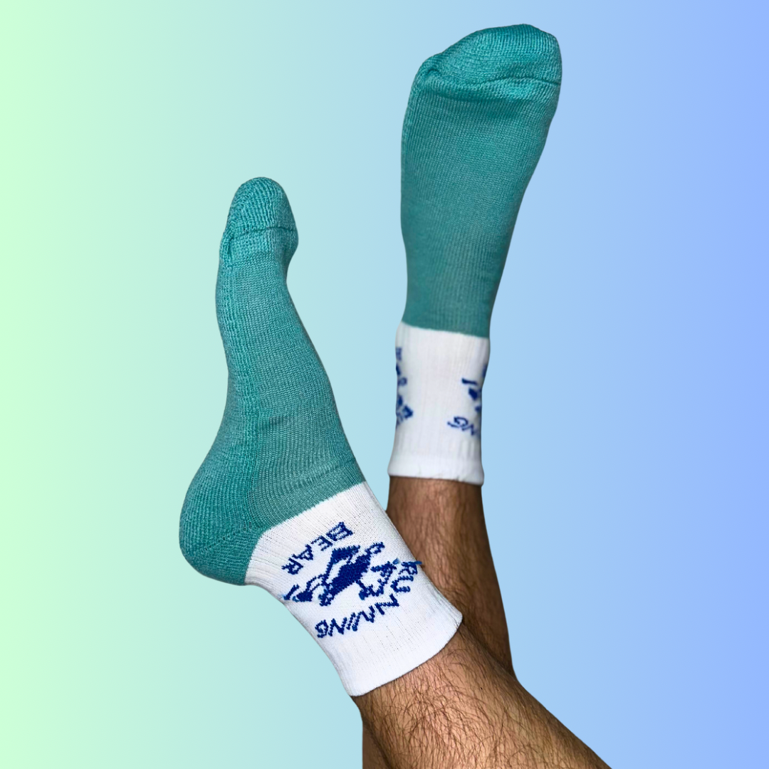 Running Bear Socks - Mint