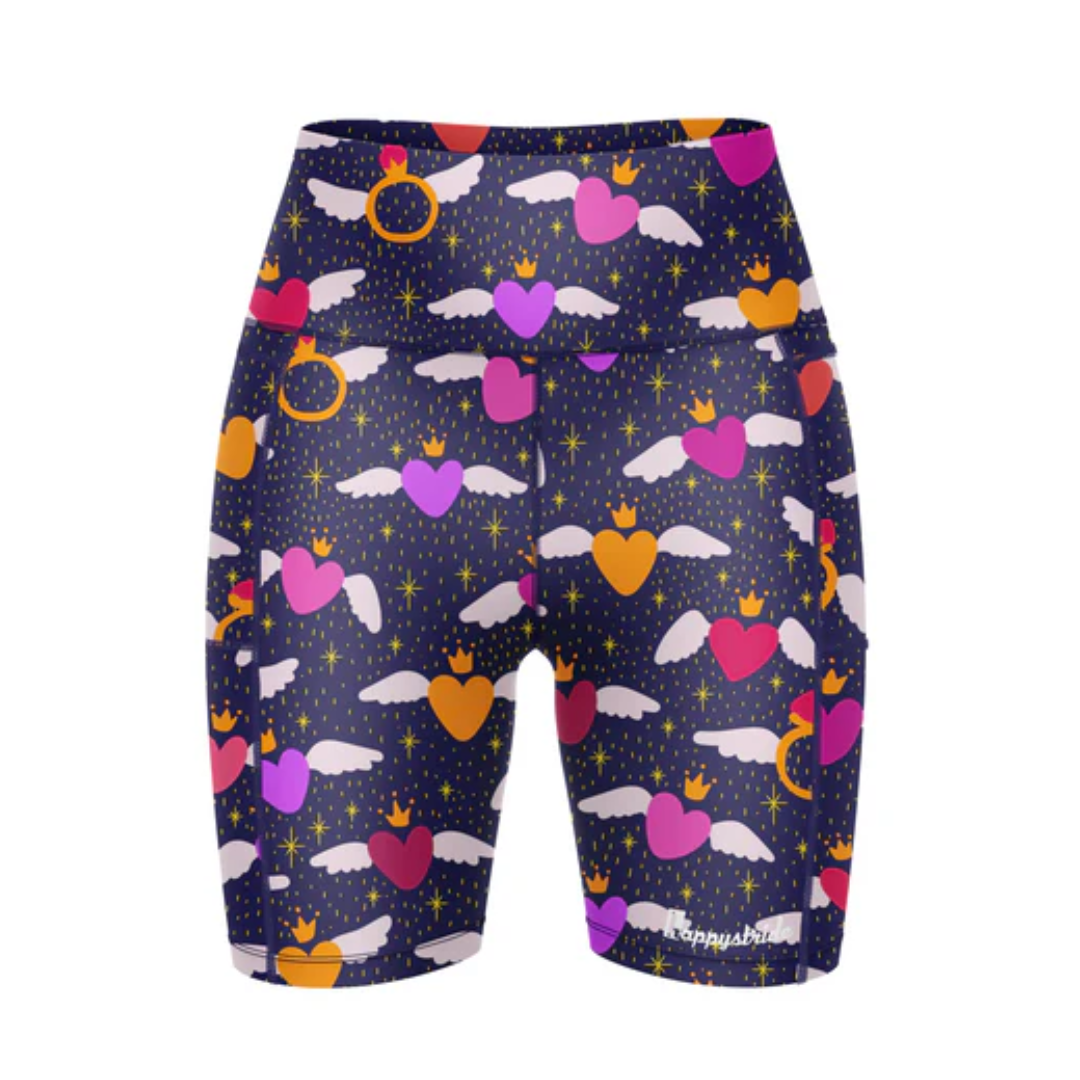 Happy Stride Fitted Shorts - Fly High Ruby