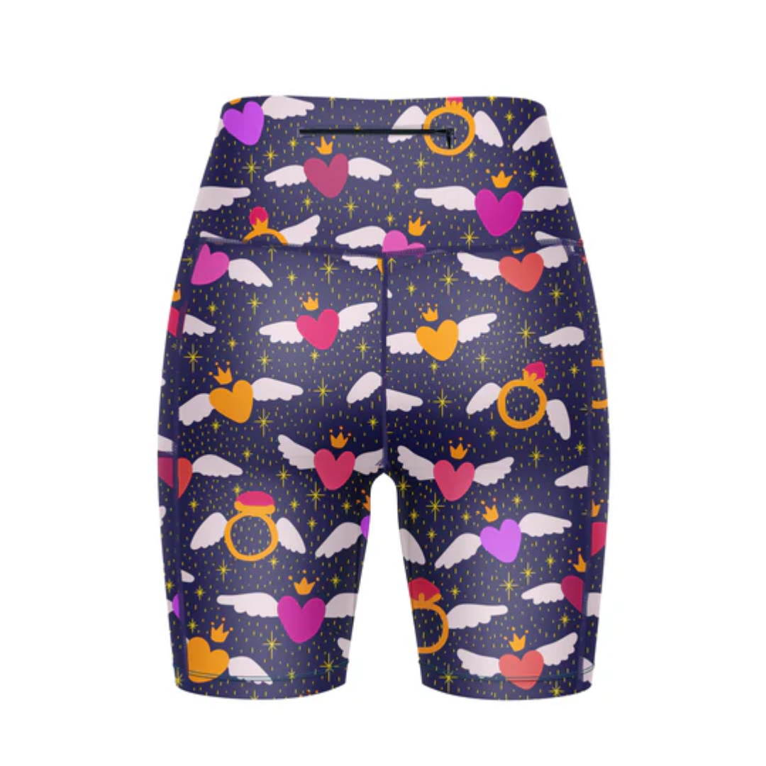 Happy Stride Fitted Shorts - Fly High Ruby