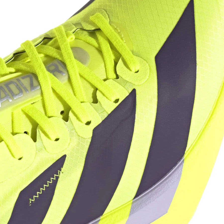 Adidas Adizero Adios Pro 4 Mens Race Day Solar Yellow Aurora Plum Powder Plum