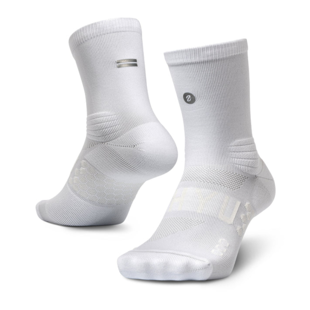 SHYU Racing Socks - Half Crew - White/White/White