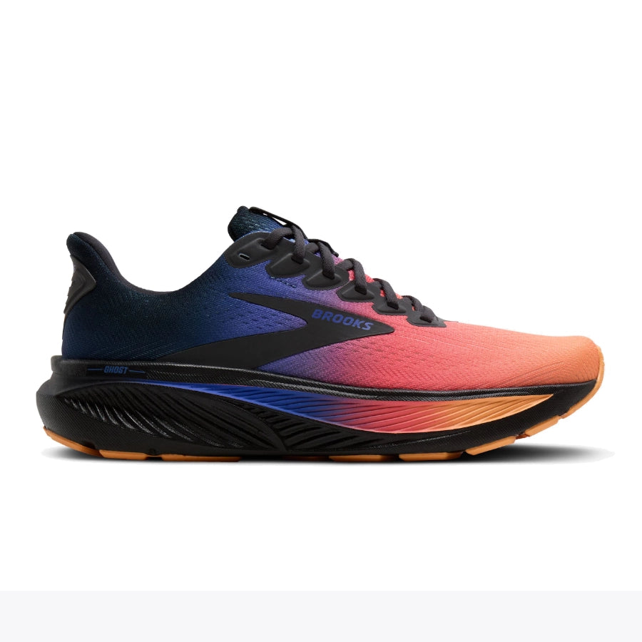 Brooks Mens Ghost 17 Neutral Night Blue Papaya