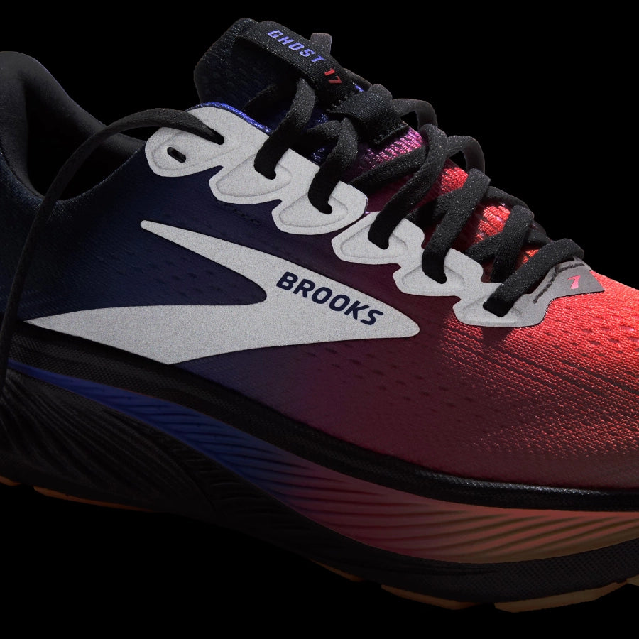 Brooks Mens Ghost 17 Neutral Night Blue Papaya2