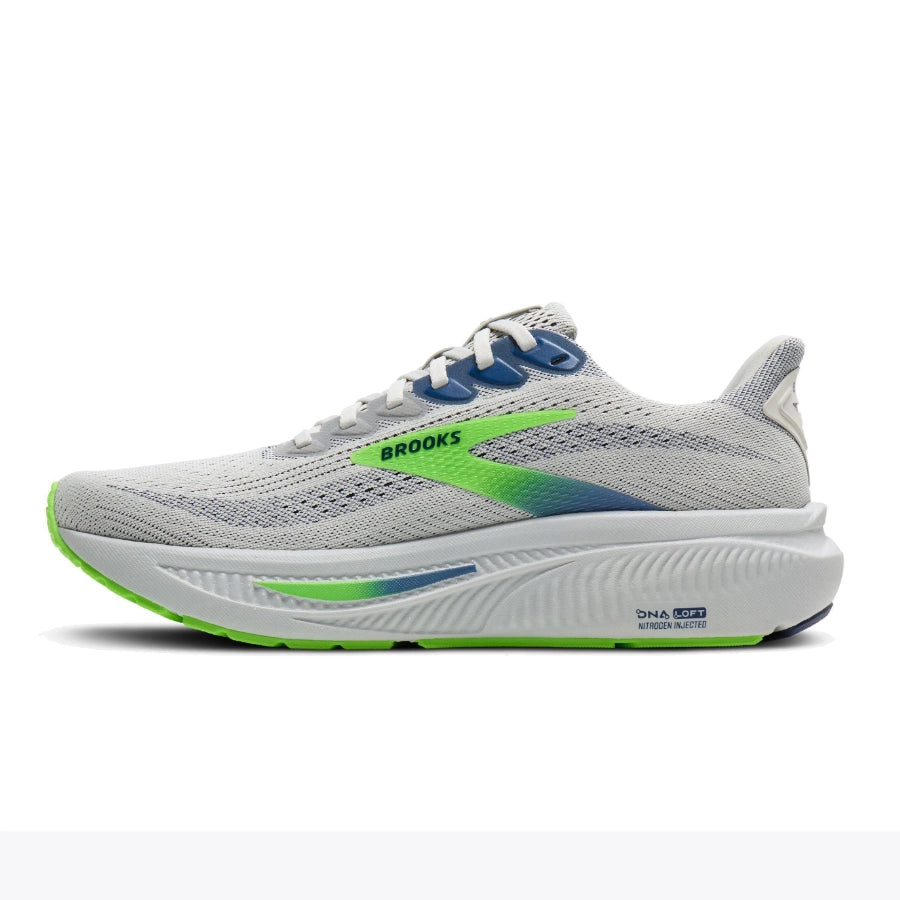 Brooks Mens Ghost 17 Neutral Oyster Beacon Blue Gecko3