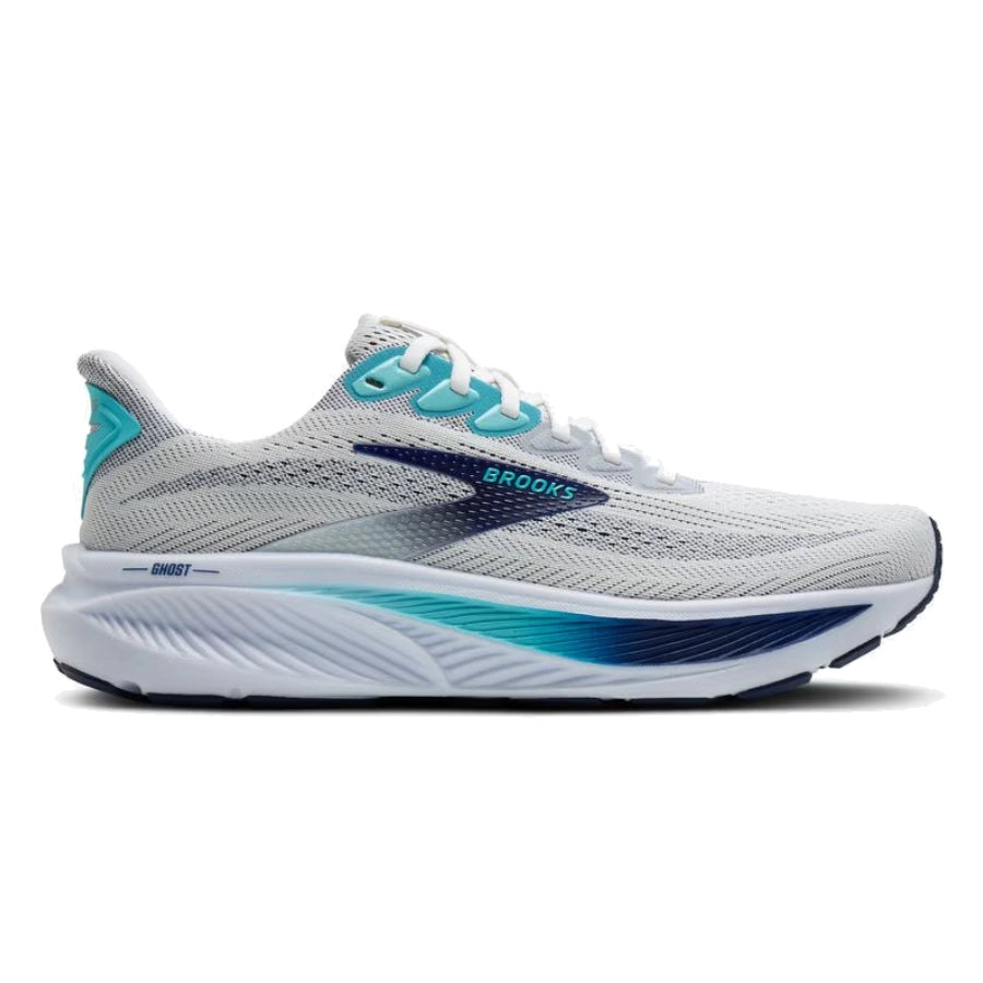 Brooks Mens Ghost 17 White Beacon Blue