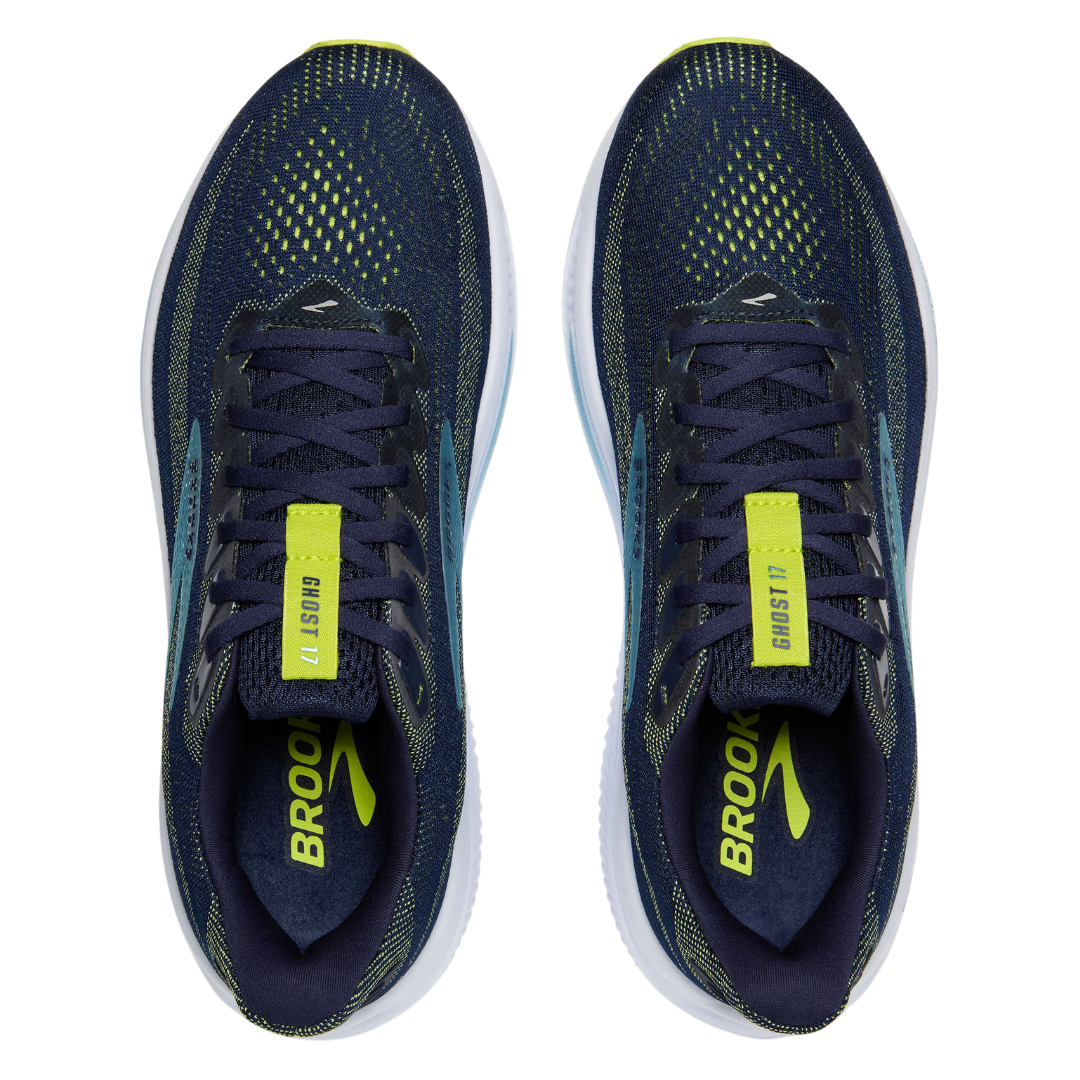 Brooks Mens Ghost17 Peacoat Lime Blue 4
