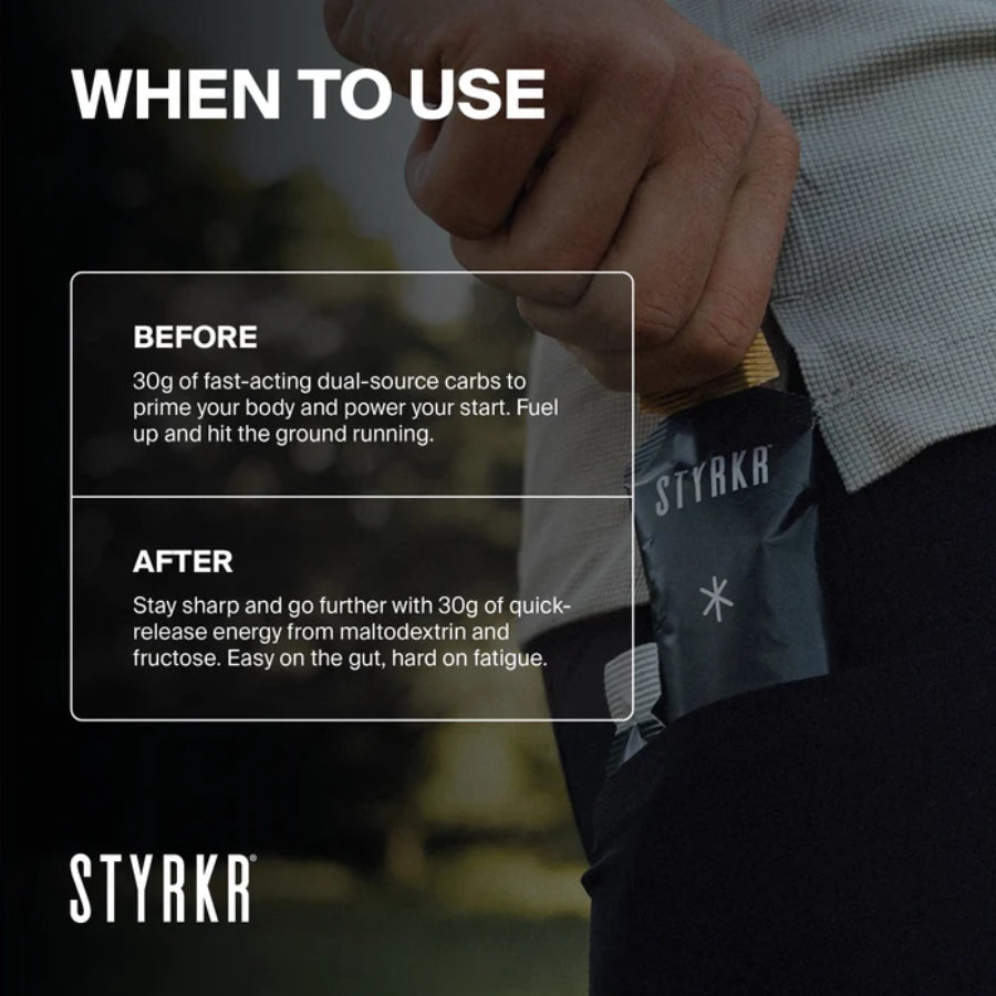 Styrkr GEL30 Caffeine Dual-Carb Energy Gel