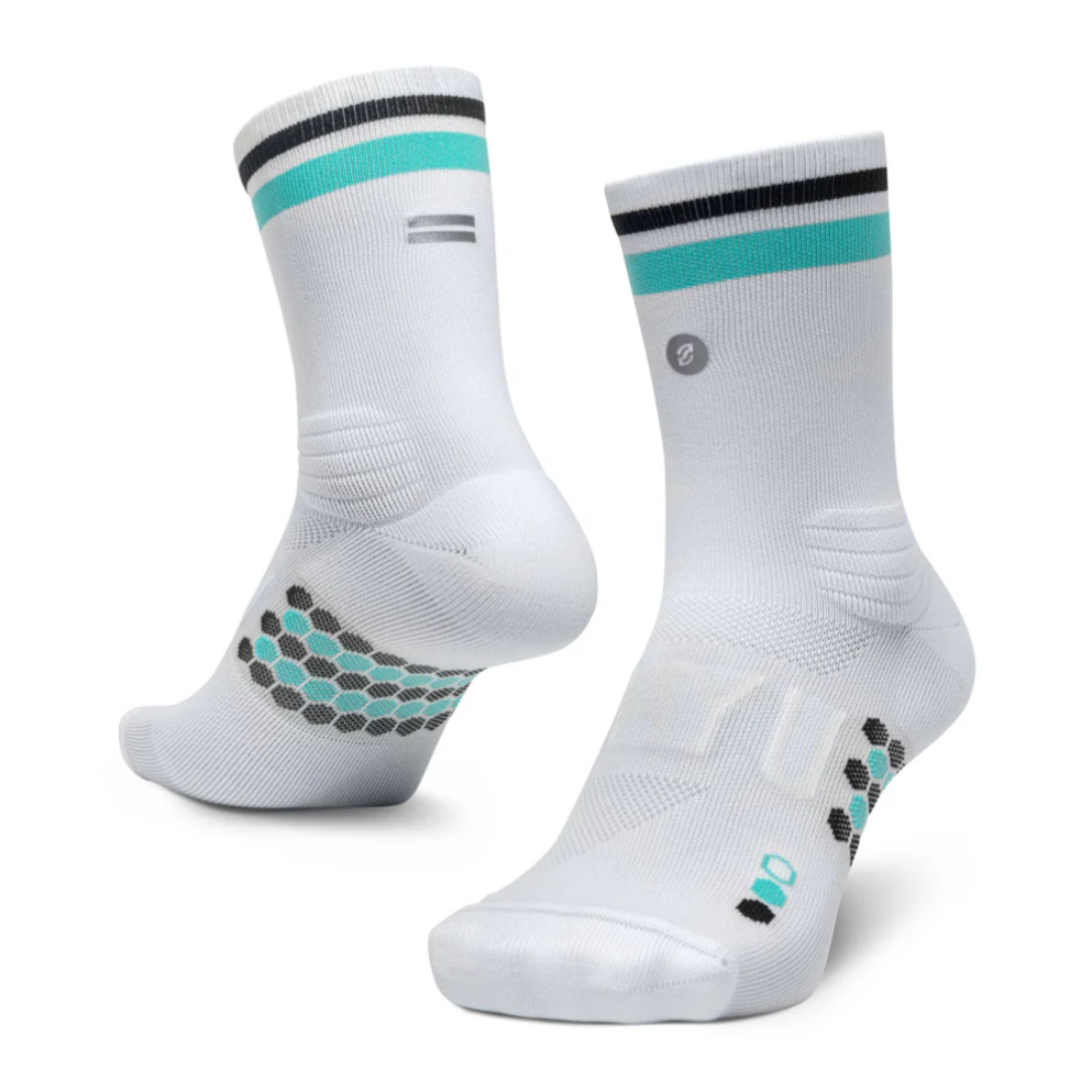 SHYU Racing Socks - Half Crew - White/Jade/Black