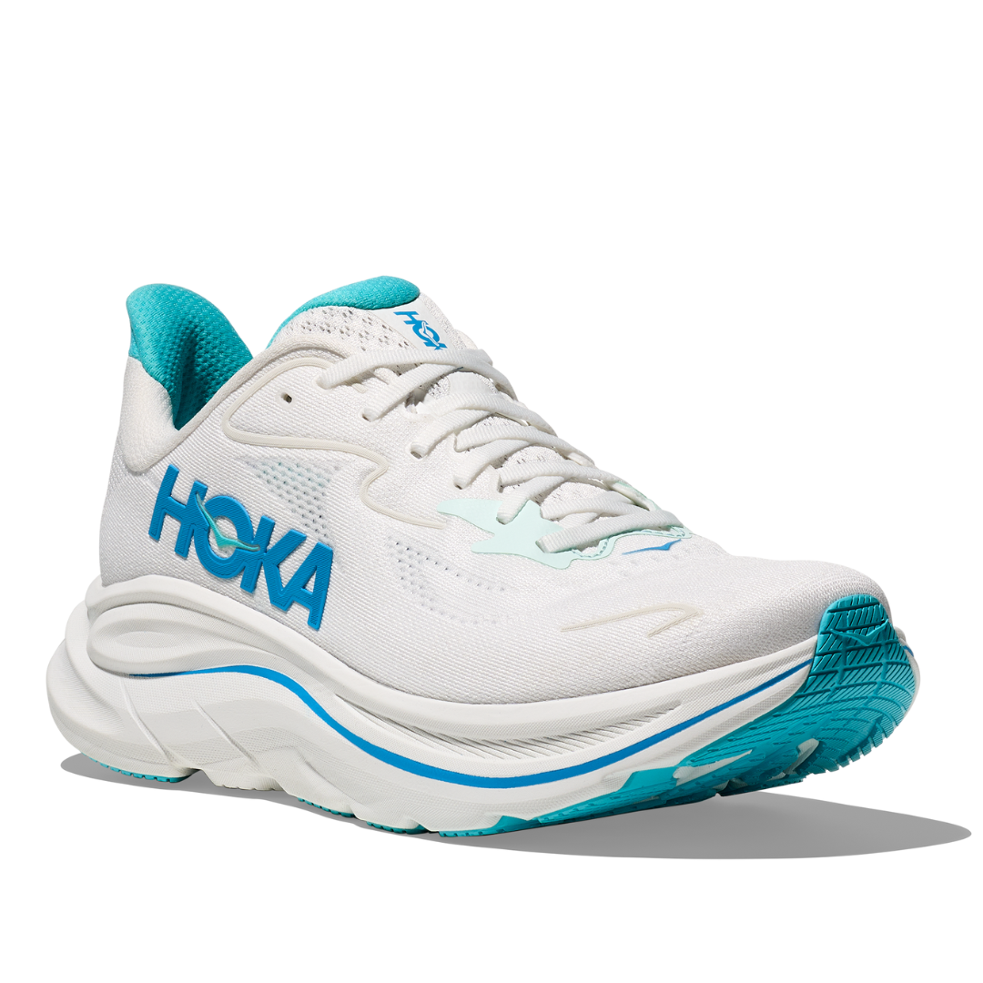 HOKA Mens Clifton 10 White SkywardBlue 2