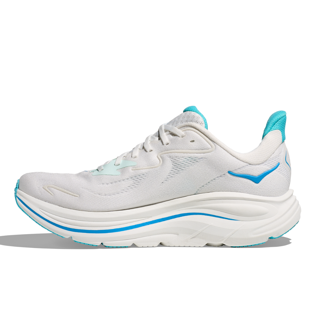 HOKA Mens Clifton 10 White SkywardBlue 3