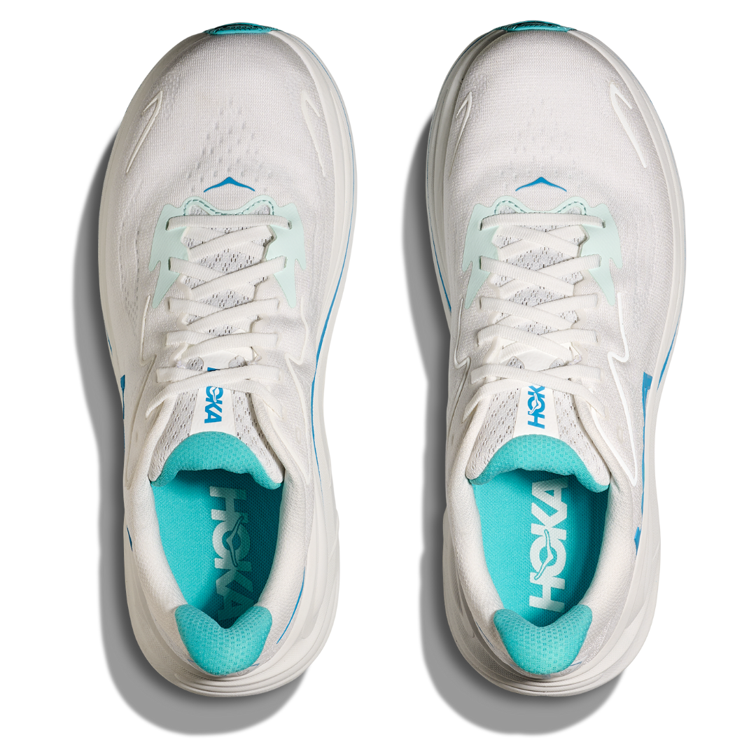 HOKA Mens Clifton 10 White SkywardBlue 4