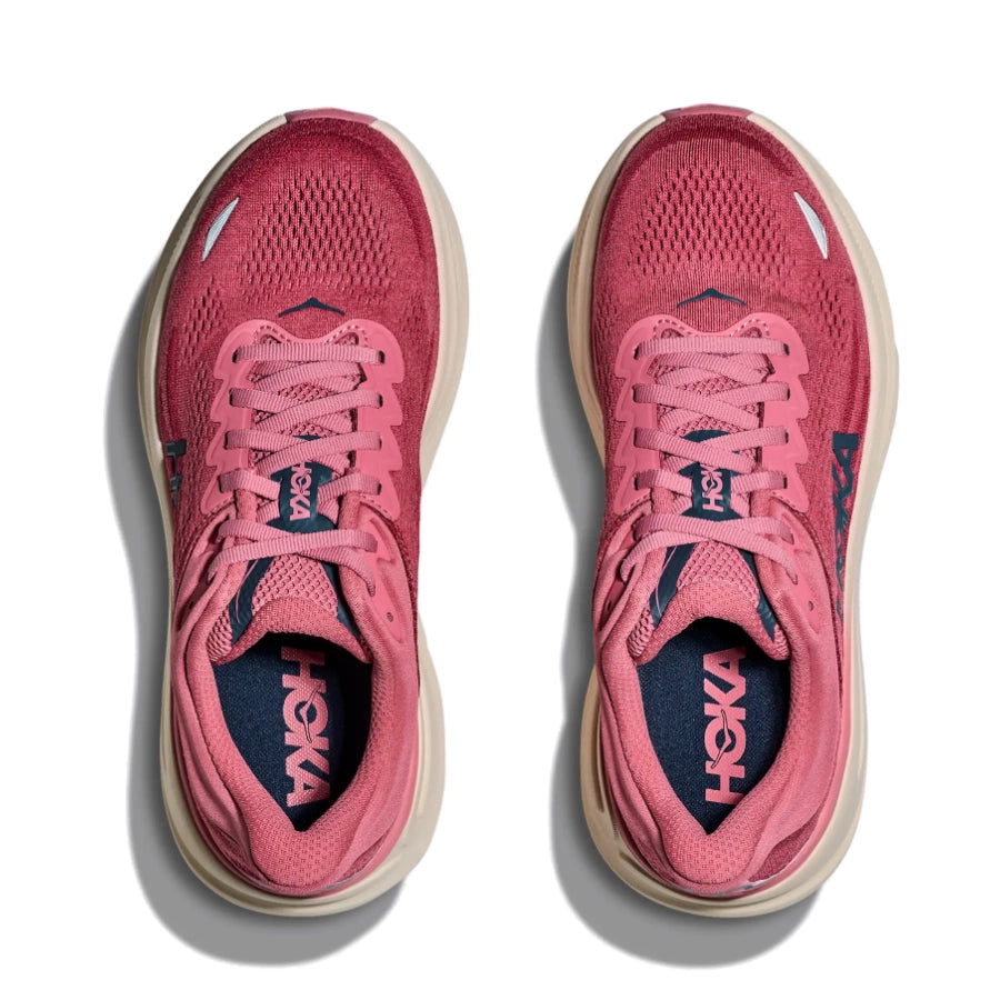 HOKA Womens Bondi 9 Neutral lingonberry cranberry