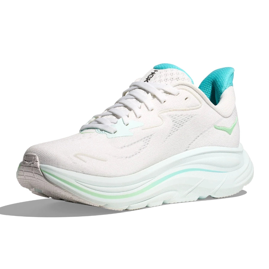 HOKA Womens Clifton 10 Wide White