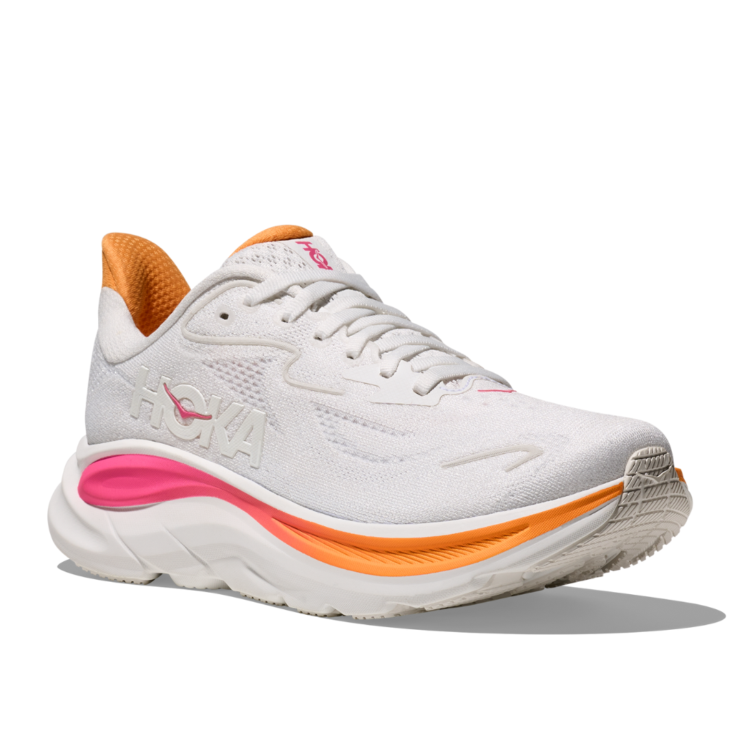 HOKA Womens Clifton10 White ElectricRose 2