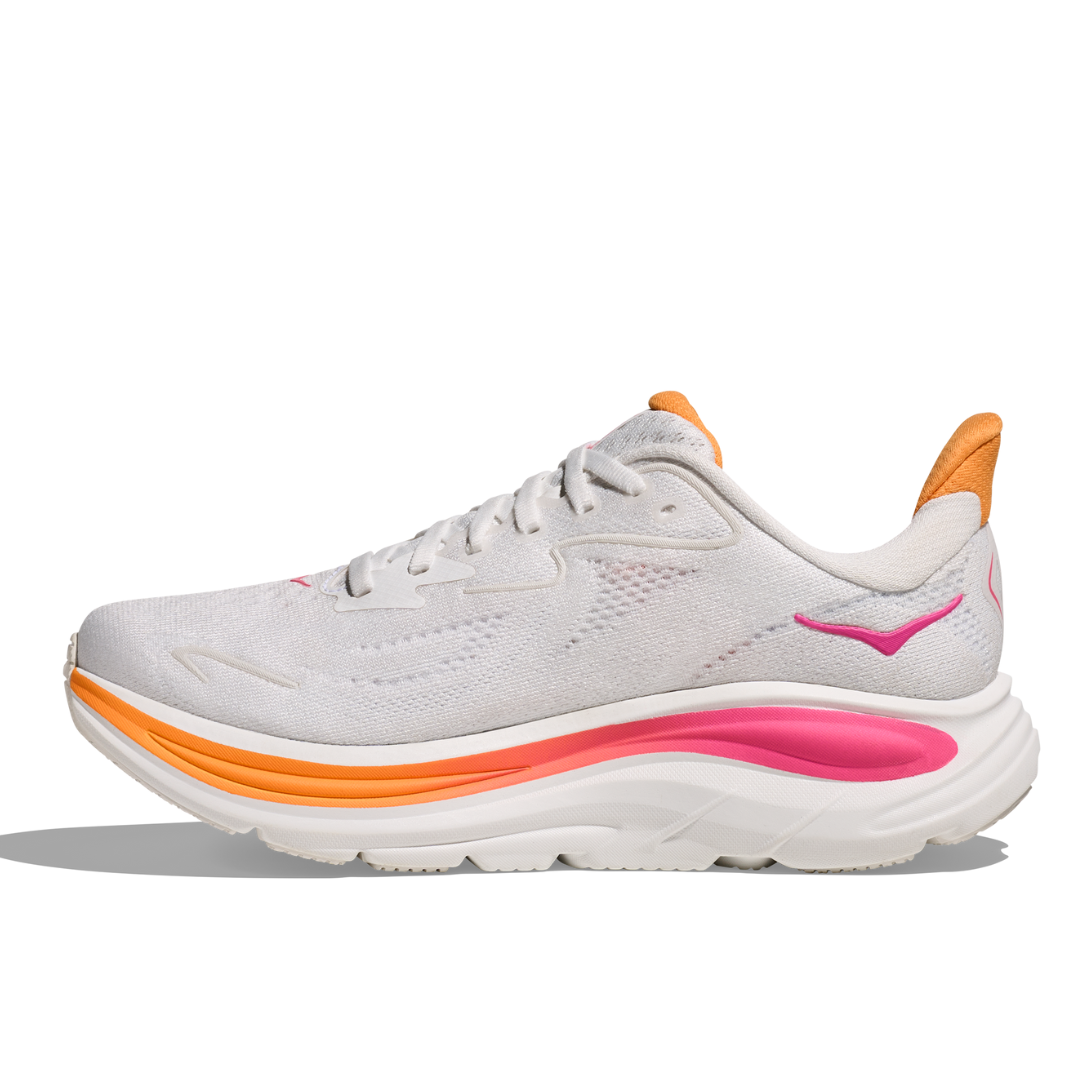 HOKA Womens Clifton10 White ElectricRose 3