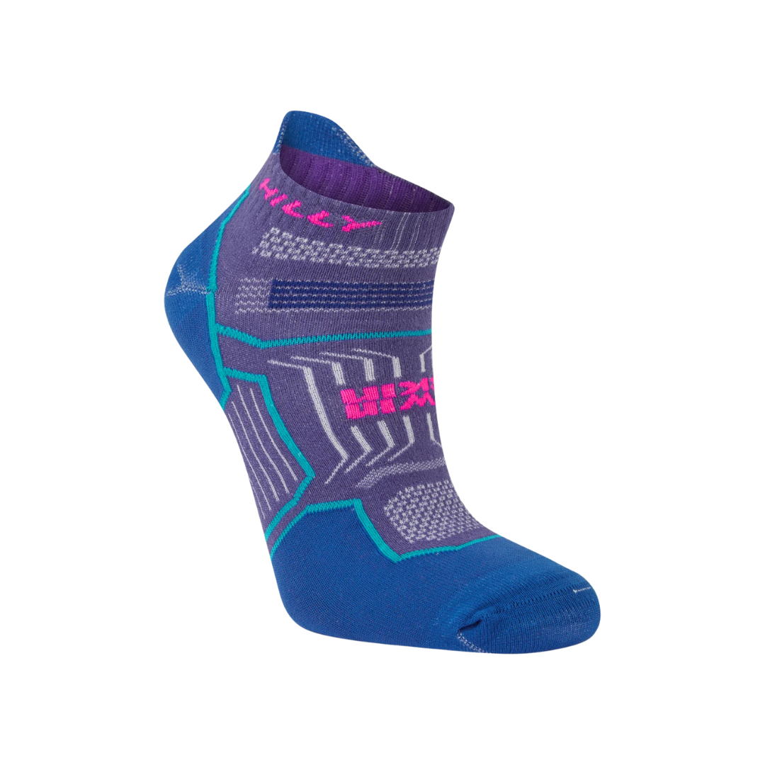 Hilly Twin skin Socklet Med Grape Blue 1