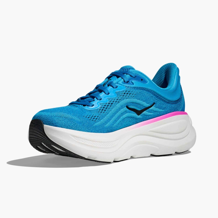 Hoka Womens Bondi 9 Skyward Blue Neon Fuchsia Neutral
