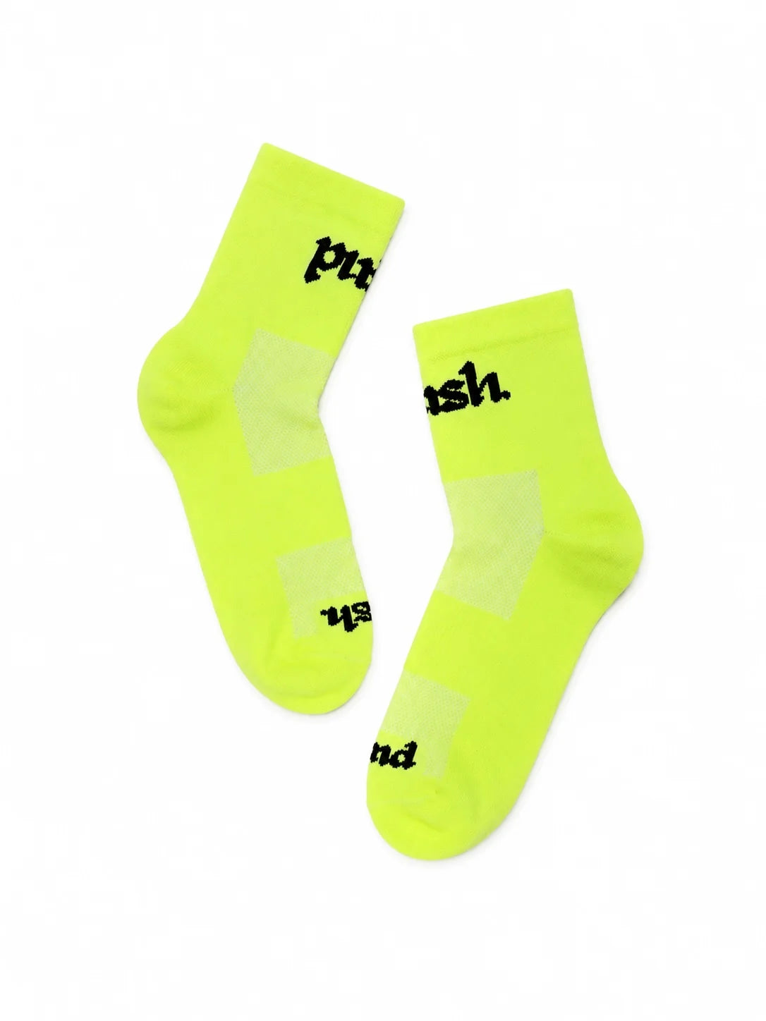 Push Performance Running Socks - Quarter - Neon Yellow