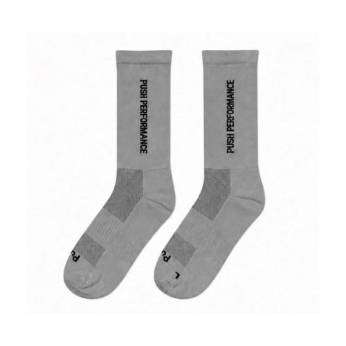 Push Performance Running Socks - Crew - Grey