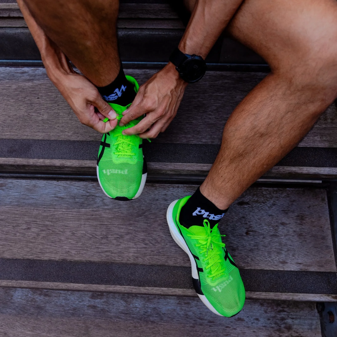 Push Performance Running Socks - Quarter Crew - Black