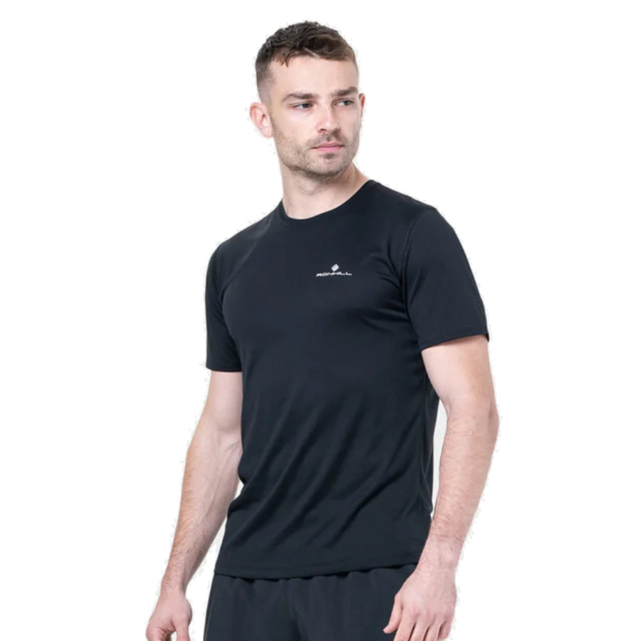 Ronhill Mens Core SS Tee Black Bright White