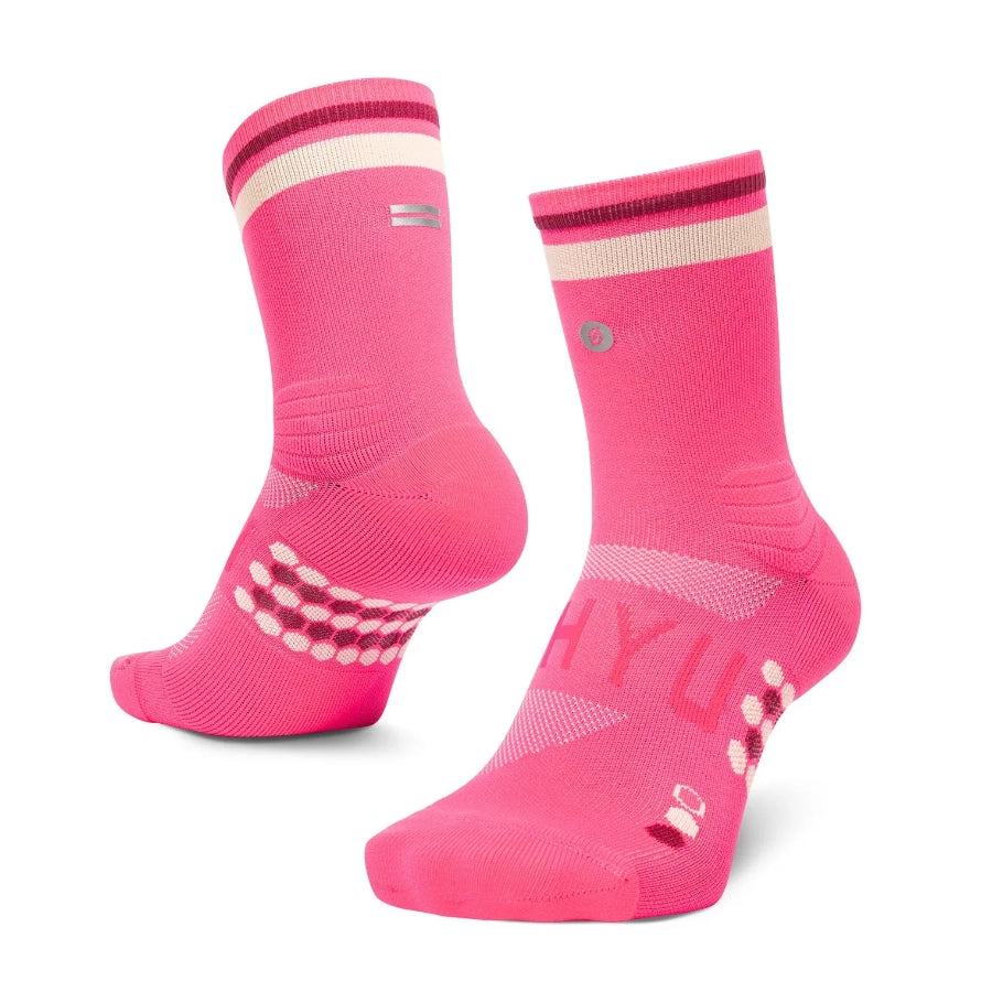 SHYU Racing Socks - Half Crew - Pink/ Plum/ Blush
