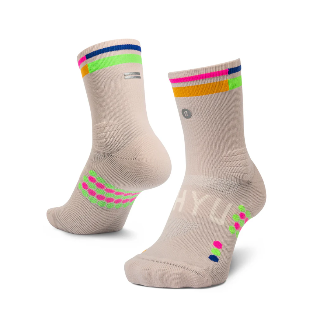 SHYU Racing Socks - Half Crew - Goat/Sunrise/Peacock