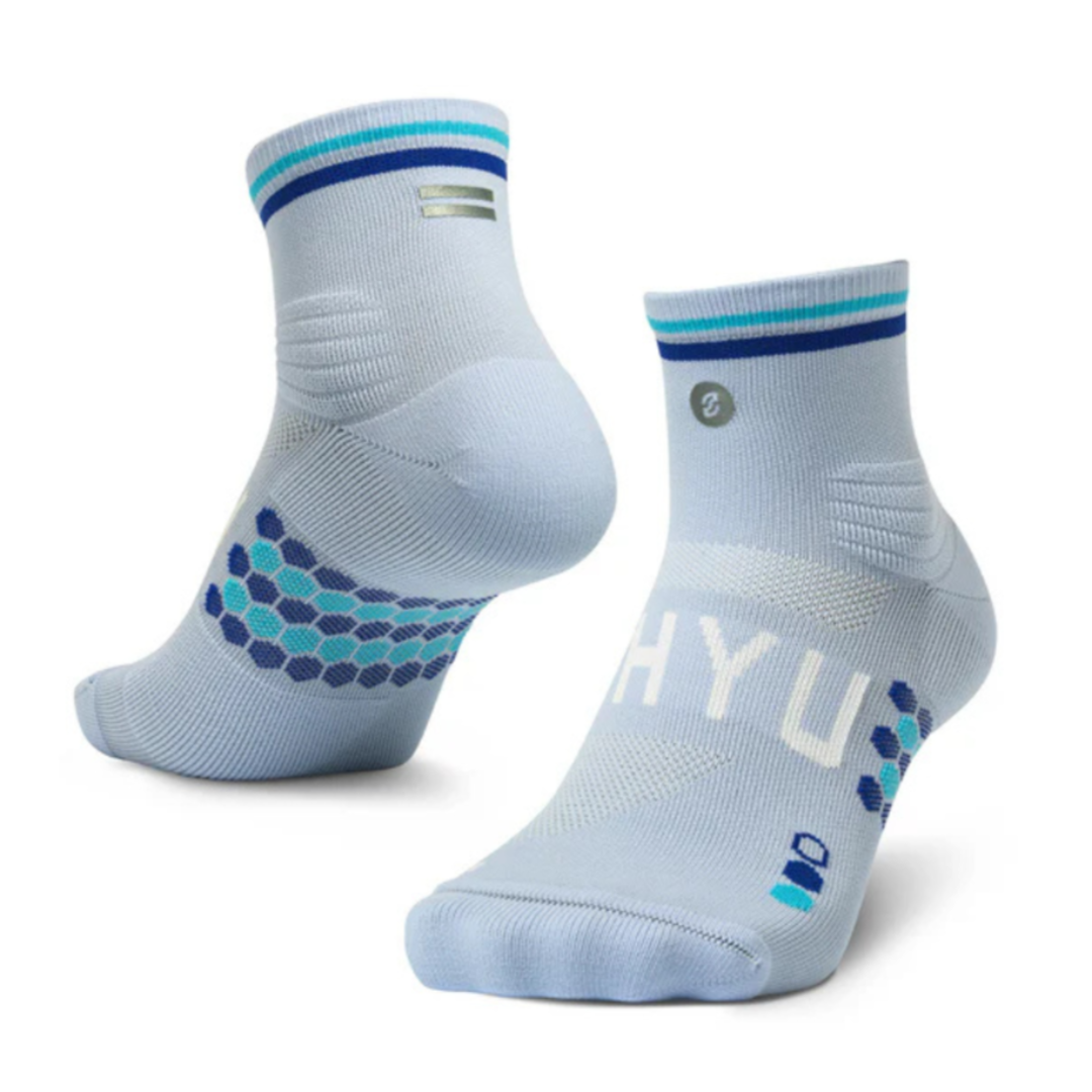 SHYU Racing Socks - Quarter Crew - Ice/Blue/Azure