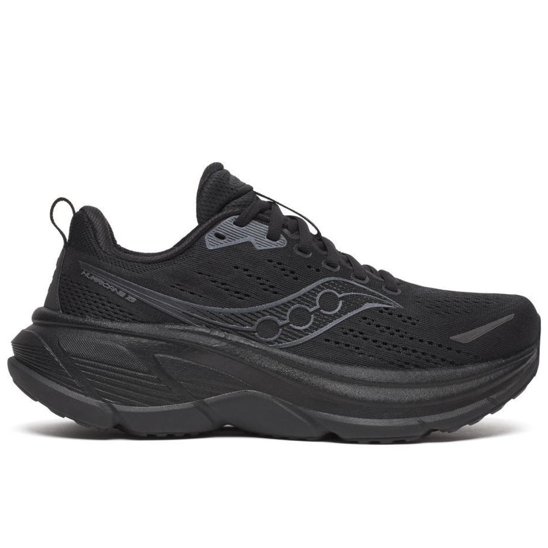 Saucony Womens Hurricane 25 Black Black 1