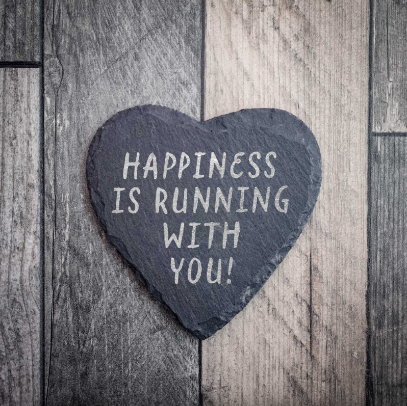 EllieBean Running With You Slate Coaster