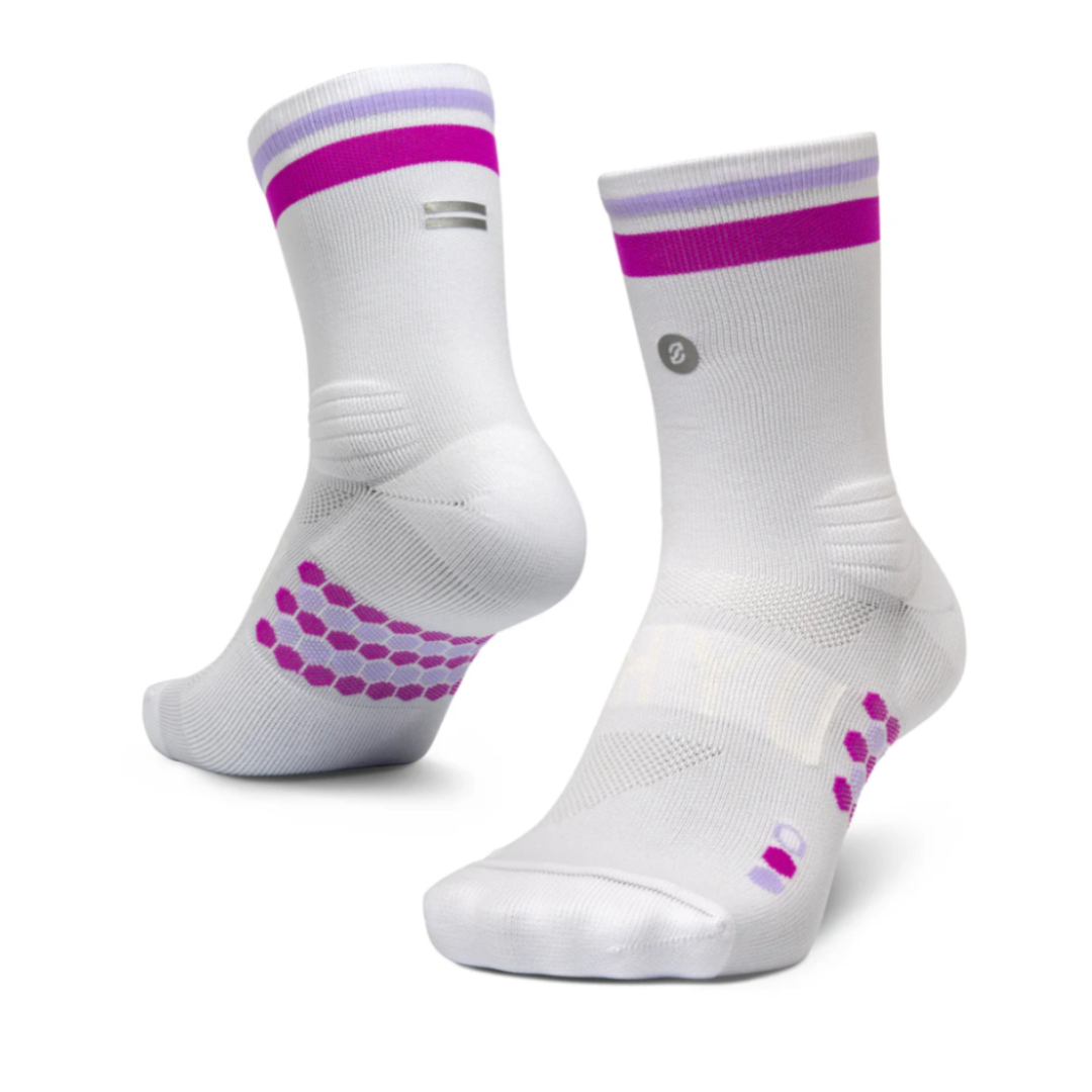 SHYU Racing Socks - Half Crew - White/Grape/Lilac