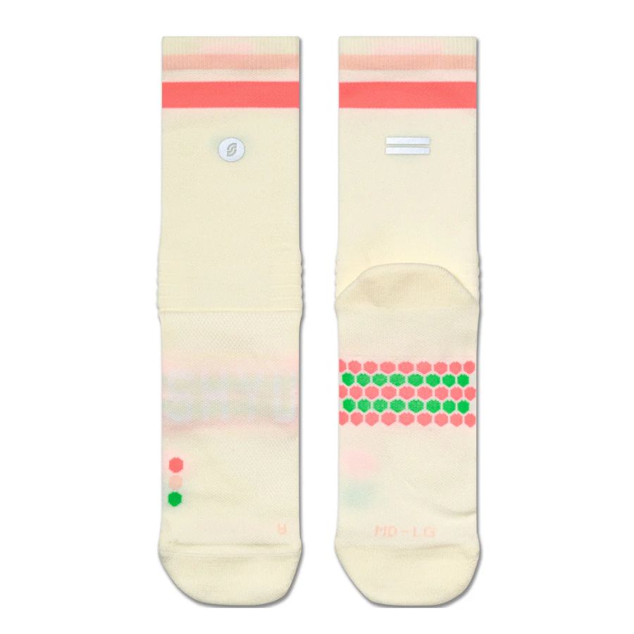 SHYU Racing Socks - Half Crew - Cream/ Blush/ Peach