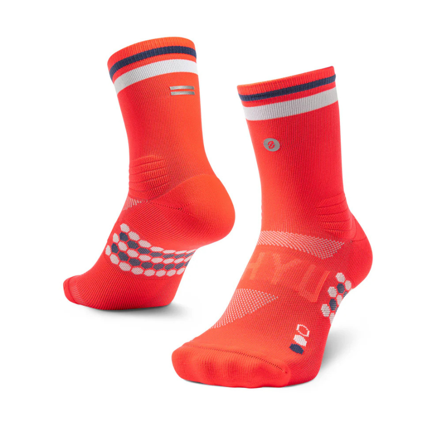 SHYU Racing Socks - Crew - Poppy/White/ Pencil