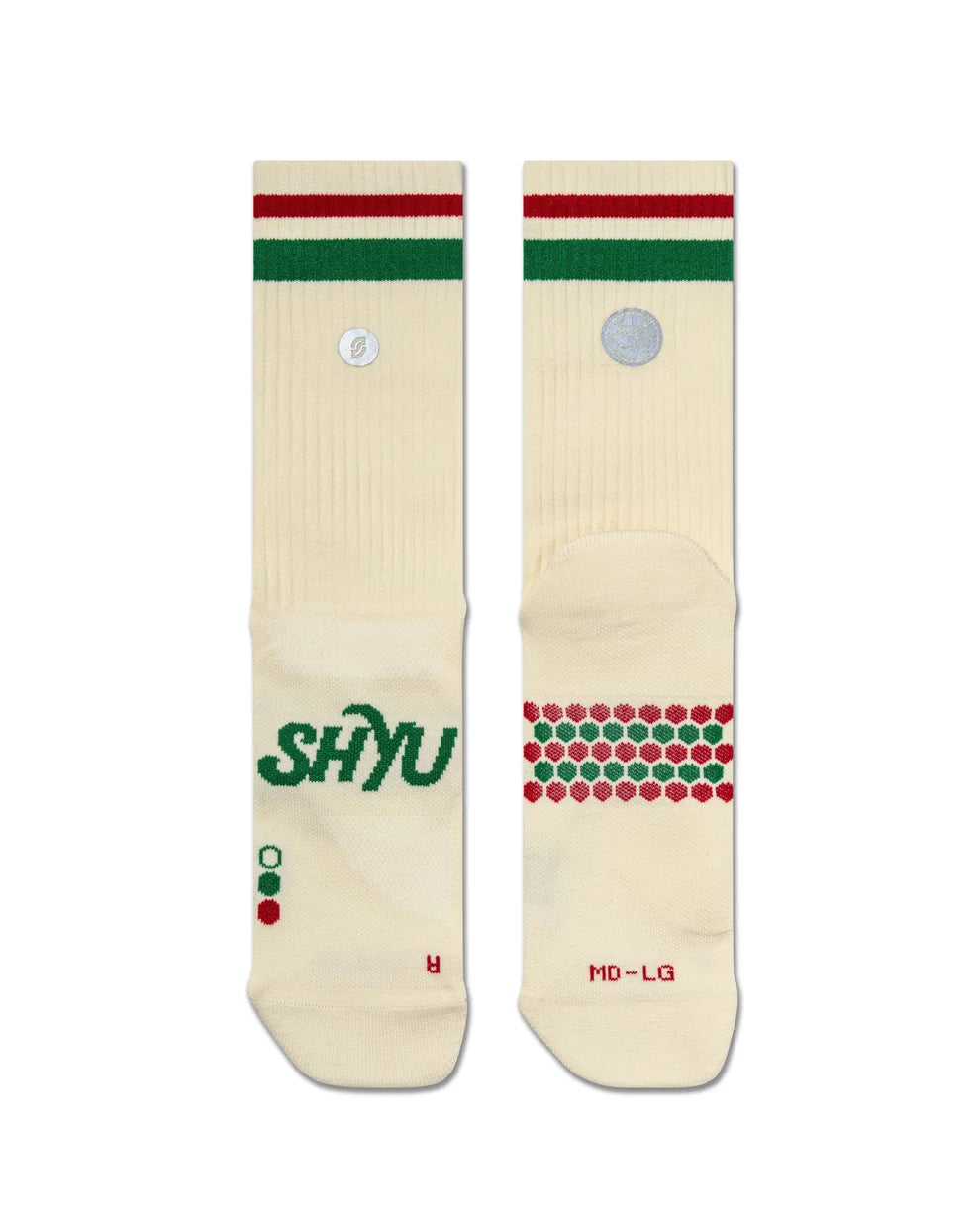 Shyu Racing Socks - Crew - Vintage/Green/Heart