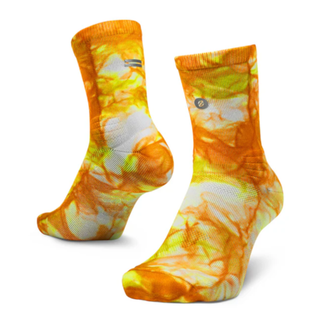 SHYU Racing Socks - Half Crew - Orange/Zest/White
