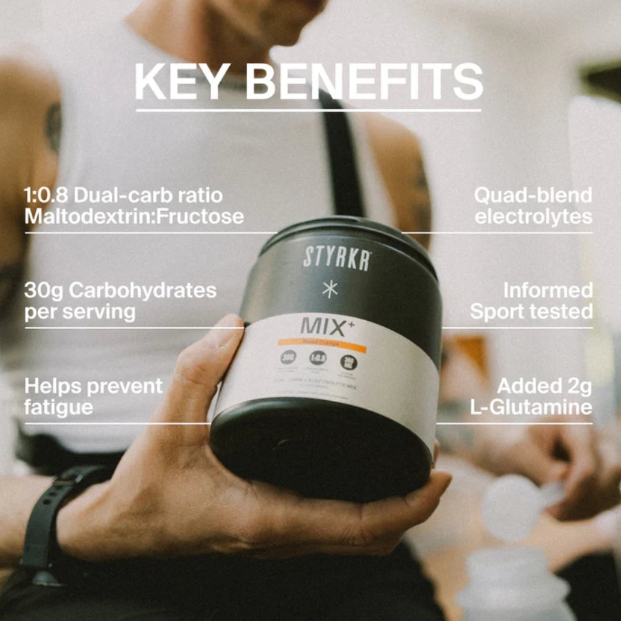 Styrkr MIX + Dual-Carb & Electrolyte Mix - Blood Orange