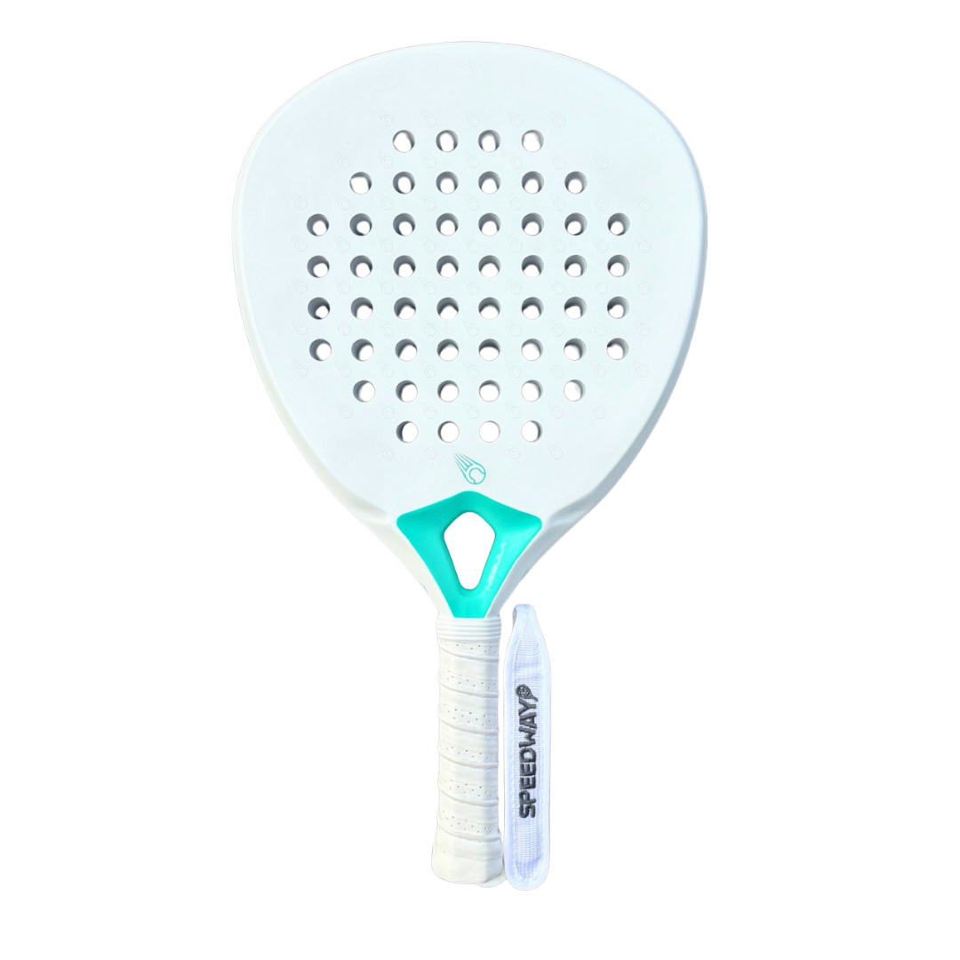 Speedway Nebula Racquet - White/ Neon Turquoise