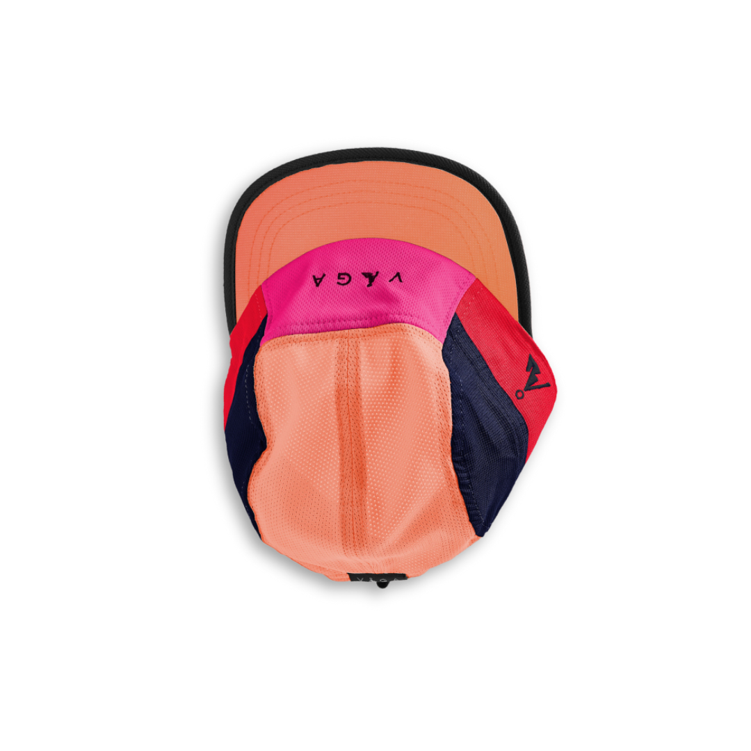 Vaga Club Cap - Red/Poster Pink/Peach/Navy Blue