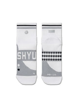 SHYU Racing Socks - Quarter Crew - White/Grey/Black
