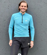 Running Bear Mens 1/2 Zip Top – Jade Marl