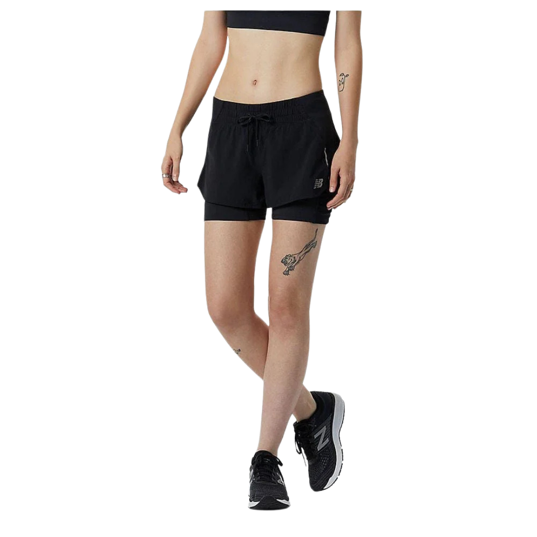 New Balance Womens Impact Run 2in1 Short