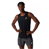 black mens running vest