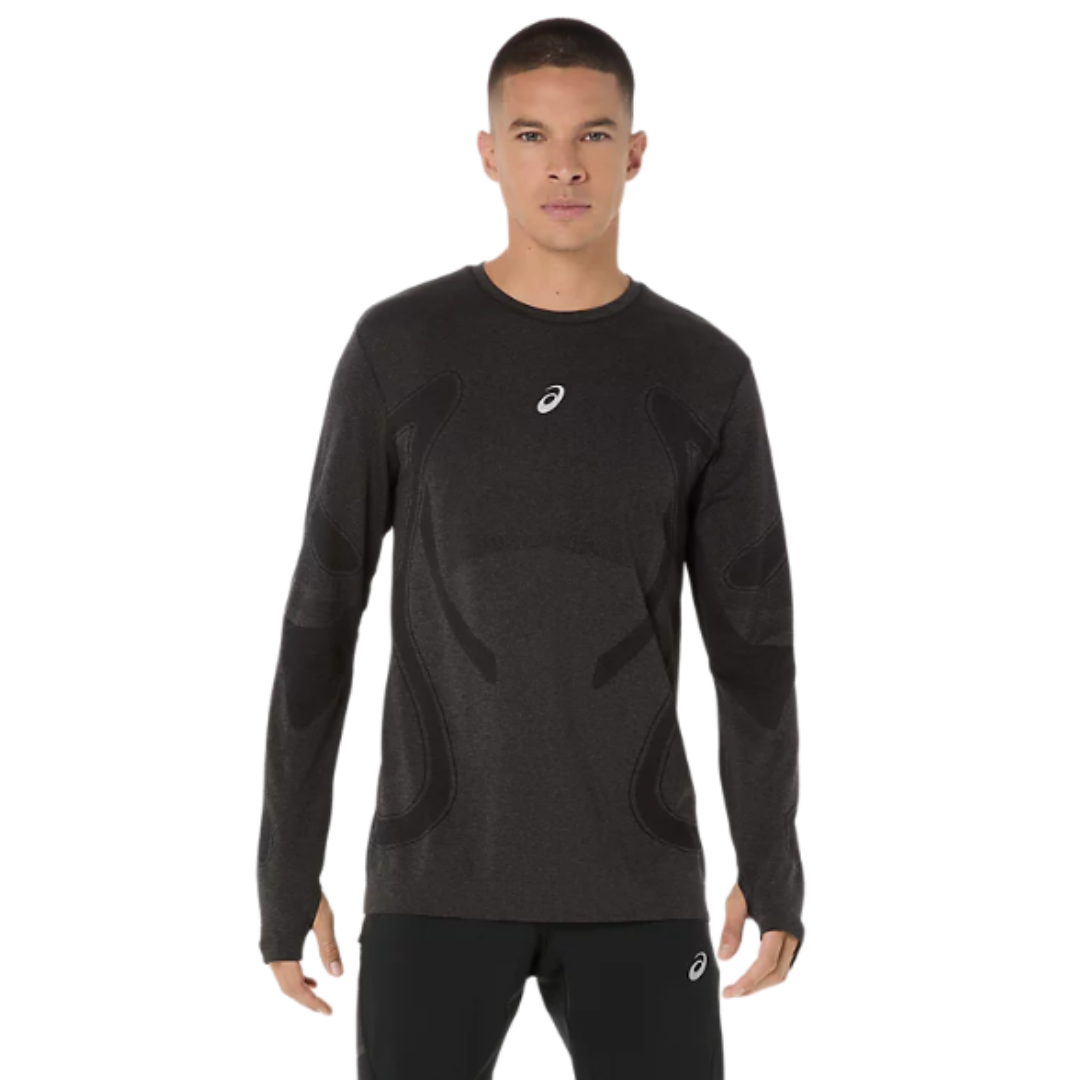 black long sleeve running top